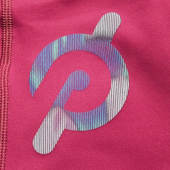 Peloton Mission Tulip Hem Leggings Women's Barbie Pink High-Waist Leggings Side - Picture 12 of 16